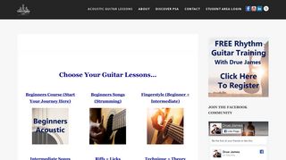 Acoustic Guitar Lessons - LearnGuitarInLondon.com - Drue James