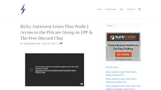 Ricky Gutierrez Learn Plan Profit | Access to the Private Group in LPP ...