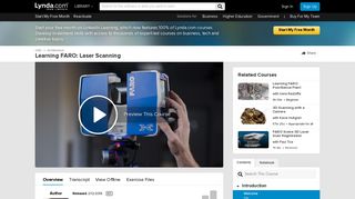 Learning FARO: Laser Scanning - Lynda.com