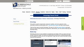 Schoology: Parent Portal - Robbinsdale Area Schools