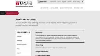 AccessNet Account | Temple ITS