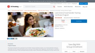 Learn2Serve Food Handler Training Certificate Program | 360training ...