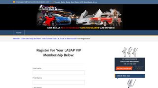 VIP Registration – Members Learn Auto Body and Paint – How To ...