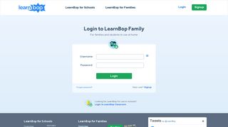 Login to LearnBop Family