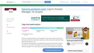Access learncia.partnerrc.com. Log In | Access Manager: IIA (3-part)