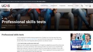 Professional skills tests | Teacher Training | UCAS