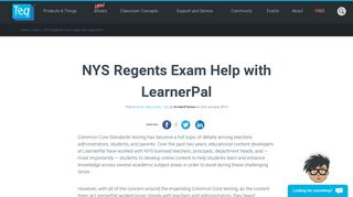 NYS Regents Exam Help with LearnerPal - Teq