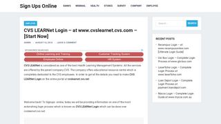 CVS LEARNet Login – at www.cvslearnet.cvs.com – [Start Now]