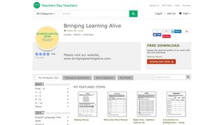 Bringing Learning Alive Teaching Resources | Teachers Pay Teachers