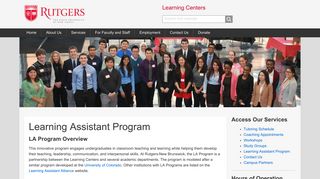 Learning Assistant Program | Learning Centers