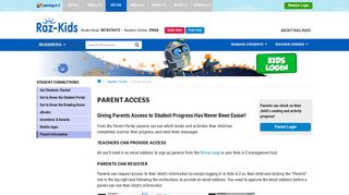Parent Access - Raz-Kids