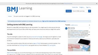 Getting started with BMJ Learning