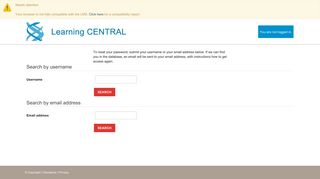 Forgotten password - Learning Central