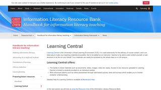Learning Central – Information Literacy Resource ... - Cardiff University