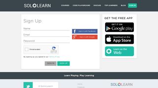 Sign Up | SoloLearn: Learn to code for FREE!