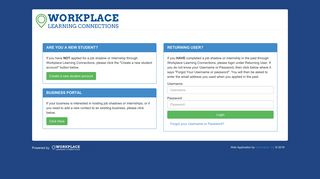 Workplace Learning Connection: Login