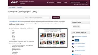 Help with Learning Express Library - LibAnswers