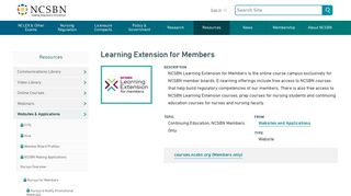 Learning Extension for Members | NCSBN
