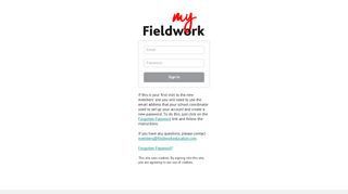 Fieldwork Education - Sign In