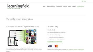 Online Parent Payment for LearningField - Pay your Child's Subscription