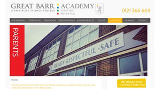 Great Barr Academy - PARENTS