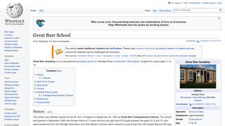 Great Barr School - Wikipedia