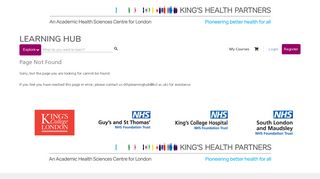 Log in | King's Health Partners Learning Hub
