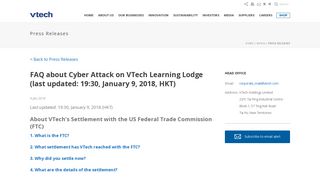 FAQ about Cyber Attack on VTech Learning Lodge (last updated: 19 ...