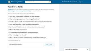 PointDrive - FAQs | Sales Navigator Help - LinkedIn