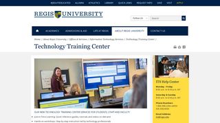 Technology Training Center - Regis University