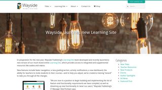Wayside launches new Learning Site | Wayside Publishing