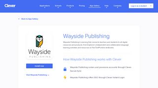 Wayside Publishing - Clever application gallery | Clever