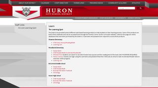 On-Line Learning Spot - Huron City Schools