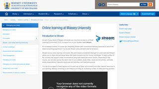 Stream - Massey University