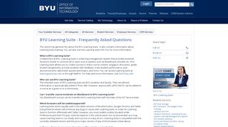 Knowledge - BYU Learning Suite - Frequently Asked Questions
