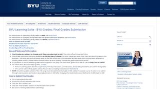 Knowledge - BYU Learning Suite - BYU Grades: Final Grades ...