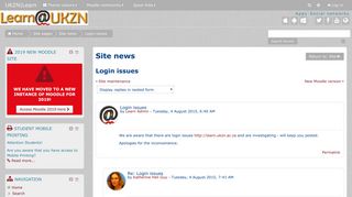 UKZN|Learn: Login issues