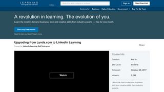 Upgrading from Lynda.com to LinkedIn Learning