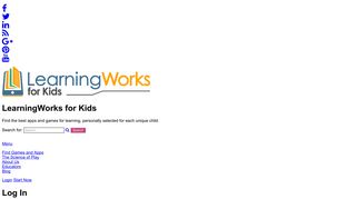 Log In - LearningWorks for Kids