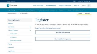 Register for Learning Catalytics - Pearson