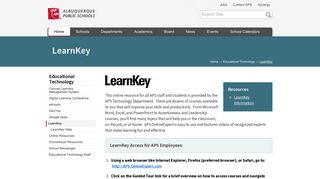 LearnKey — Albuquerque Public Schools