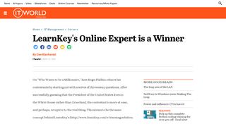 LearnKey's Online Expert is a Winner | ITworld