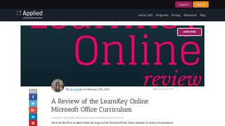 A Review of the LearnKey Online Microsoft Office Curriculum