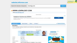 learnlogy.com at Website Informer. MonsWorld. Visit Learnlogy.