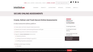 Secure Online Assessments | Intelitek
