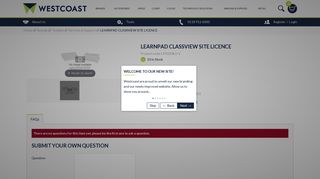 Westcoast - LEARNPAD CLASSVIEW SITE LICENCE