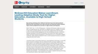 McGraw-Hill Education Makes LearnSmart, Leading Adaptive Study ...