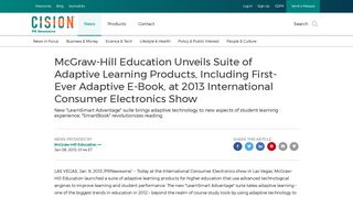 McGraw-Hill Education Unveils Suite of Adaptive ... - PR Newswire