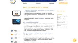 About Our External Log In Feature - Learn That Word