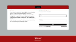Sign in | CUCS Training - LearnUpon
